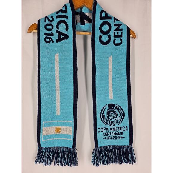 ARGENTINA COPA AMERICA CENTENARIO USA 2016 OFFICIAL SOCCER TEAM KNIT SCARF - Picture 3 of 8